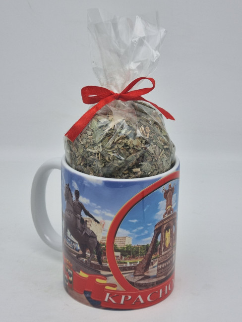 Кружка 250мл с краснополянским чаем 50гр "Краснодар 3"