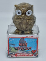 Чай черный ручной сбор 35гр с сувениром сова Пятигорск