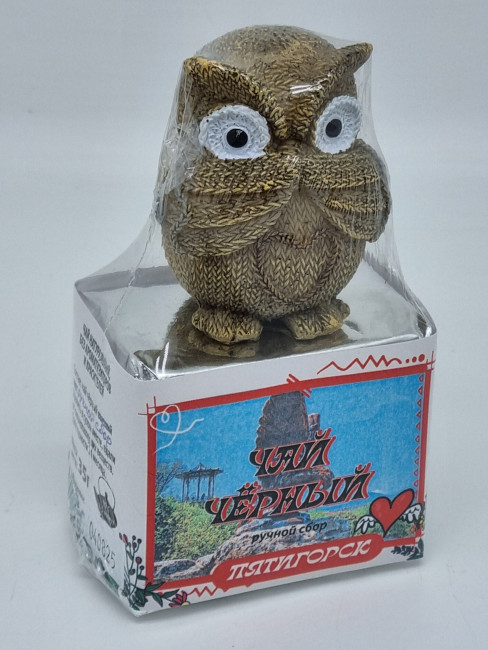 Чай черный ручной сбор 35гр с сувениром сова Пятигорск Чай черный ручной сбор 35гр с сувениром сова Пятигорск