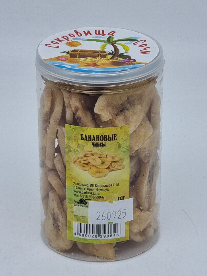 Банановые чипсы 85гр в пэт