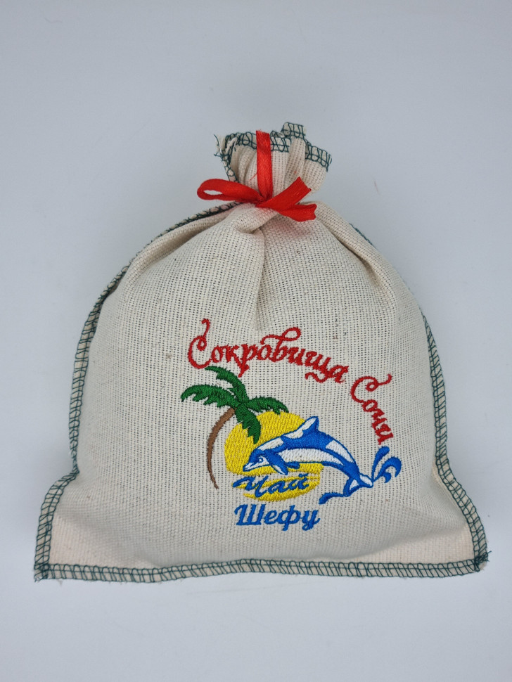 Чай черный в сувенирном мешке с вышивкой шефу 140гр