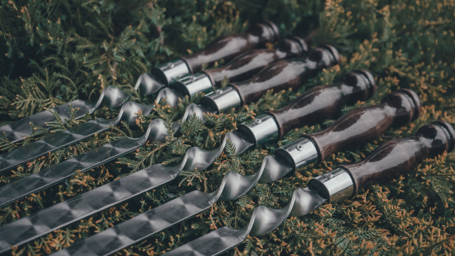 Шампура 6шт ручка хром 50см