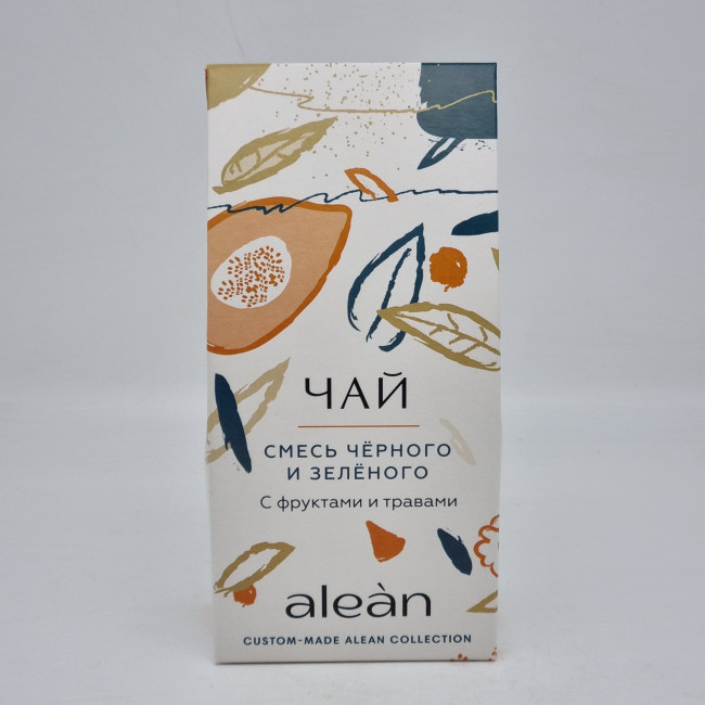 Смесь черного и зеленого чая с фруктами и травами 80гр