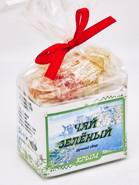 Чай зеленый ручной сбор 40гр +лукум 50гр Крым