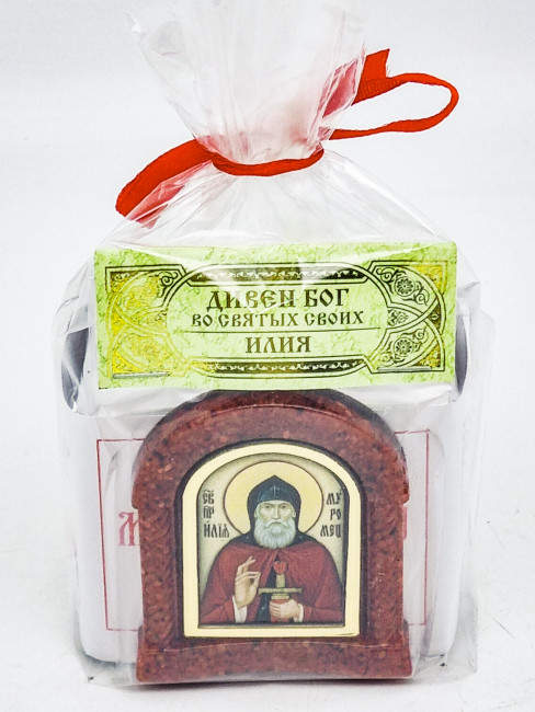 Чай печной сушки по монастырскому рецепту черный ручной сбор 35гр + именная икона Илия в подарок