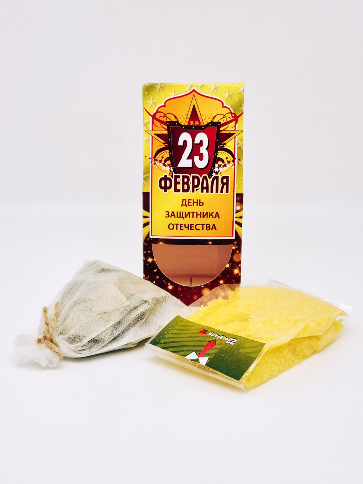 Подарочный набор с 23 февраля для бани соль жасмин 150гр и запарка эвкалипт