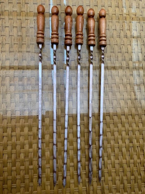 Шампура 6шт ручка ясень 50см