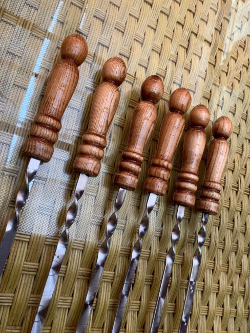 Шампура 6шт ручка ясень 50см