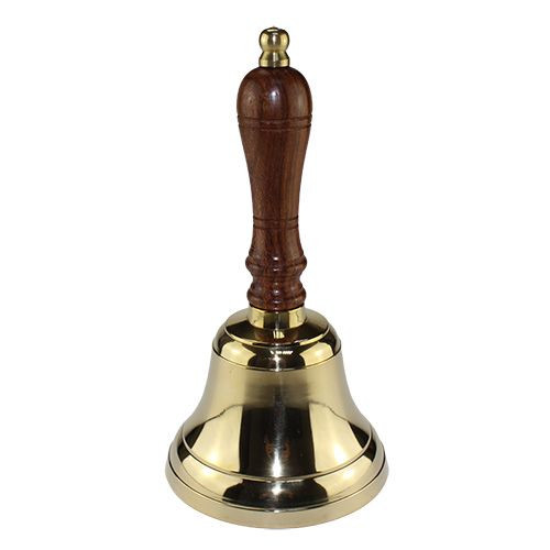 Колокольчик с деревянной ручкой диам 9см Колокольчик с деревянной ручкой диам 9см