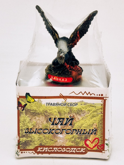 Краснополянский чай "Высокогорный" 40гр Кисловодск с сувениром орел средний Краснополянский чай "Высокогорный" 40гр Кисловодск с сувениром орел средний