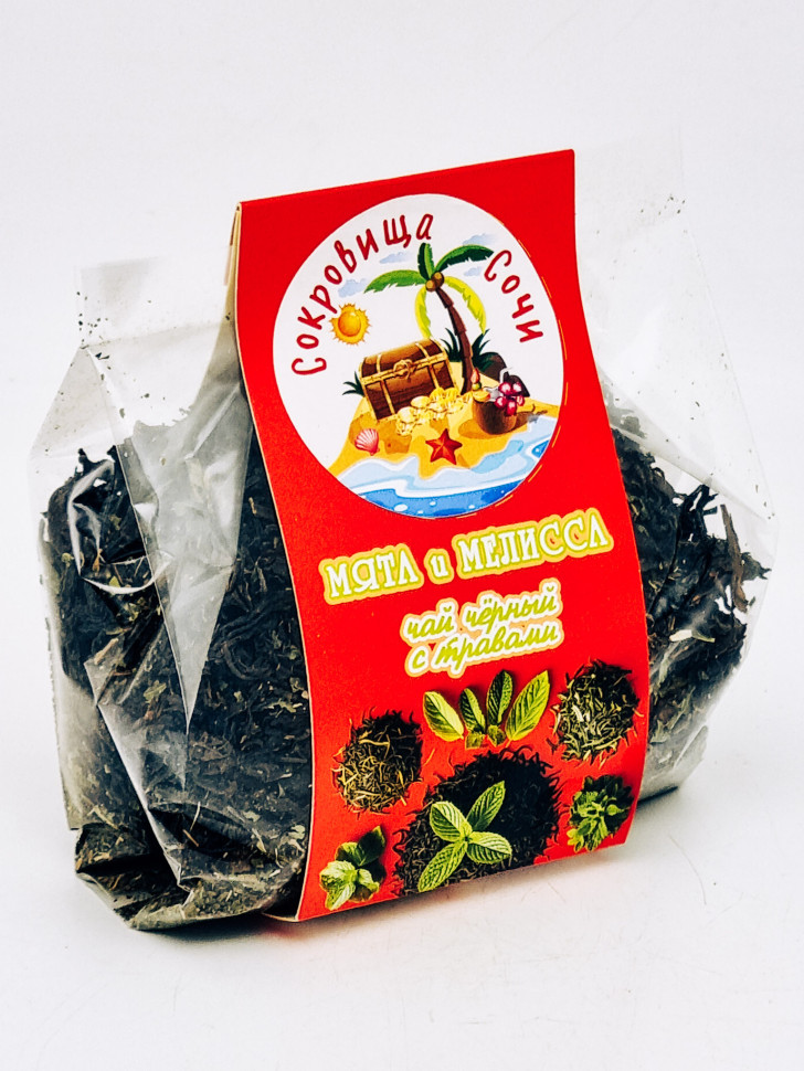 Чай черный с добавками "Мята и мелисса" 100гр