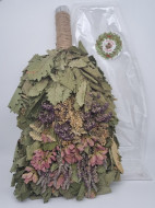 Веник для бани из кавказского дуба в VIP упаковке с новым годом