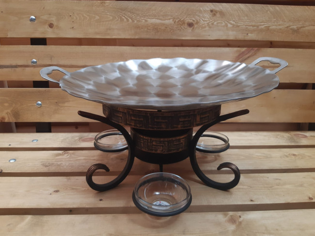 Садж комплект №3 подставка с соусницами 40см