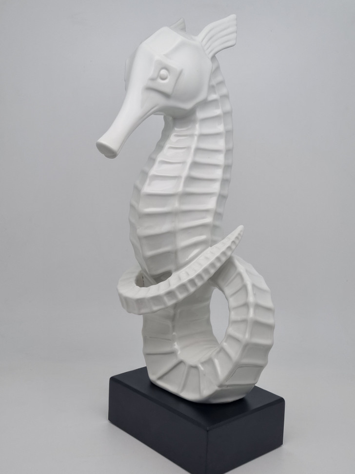 Сувенир керамика "Морской конек" белый