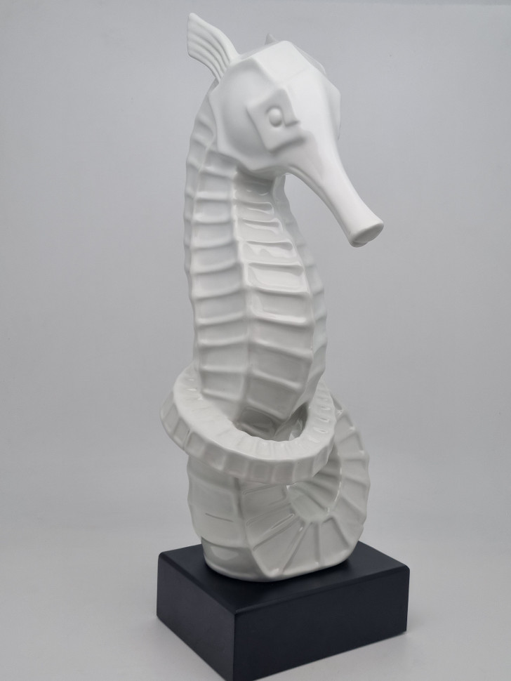 Сувенир керамика "Морской конек" белый