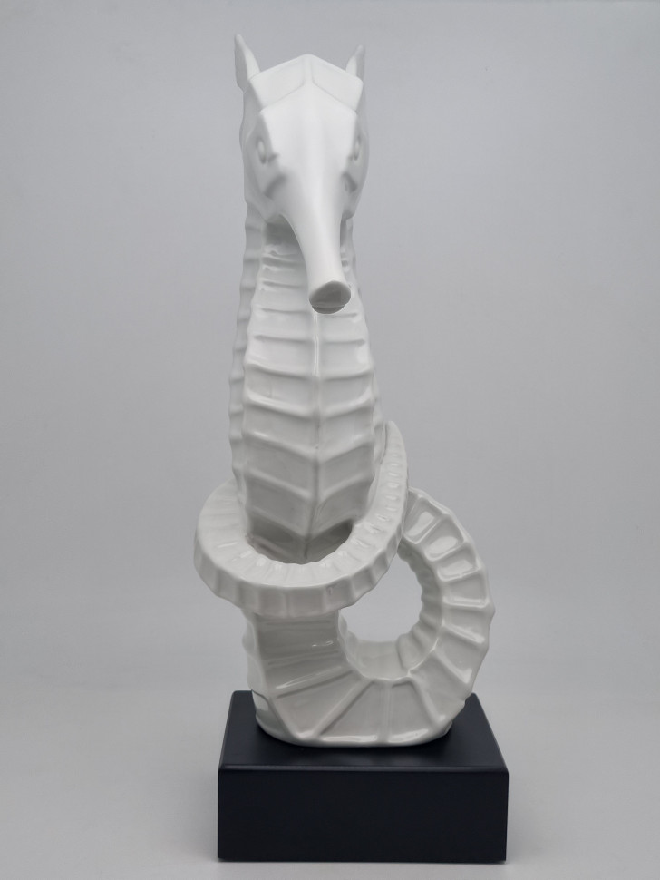 Сувенир керамика "Морской конек" белый