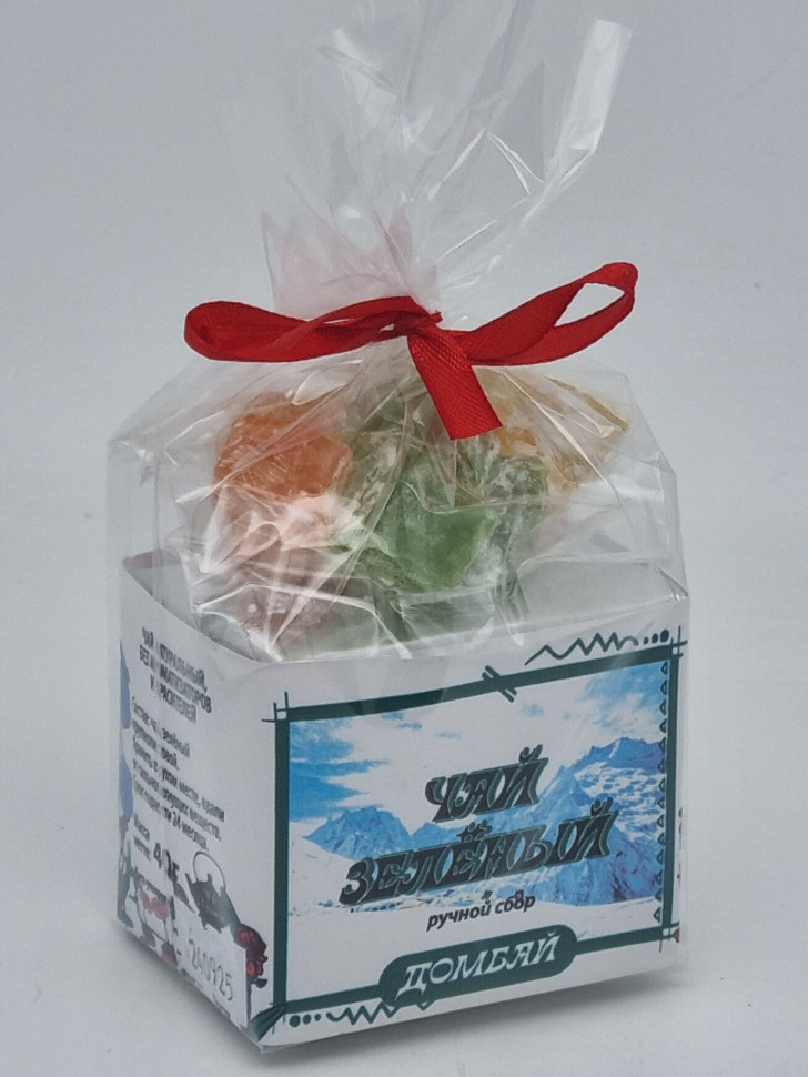 Чай зеленый ручной сбор 40гр +лукум 50гр Домбай