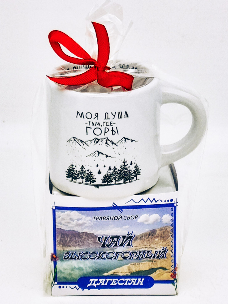 Краснополянский чай "Высокогорный" 40гр + кружка мини Дагестан
