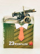 Чай черный ручной сбор 35гр с сувениром пулемет Максим с 23 февраля