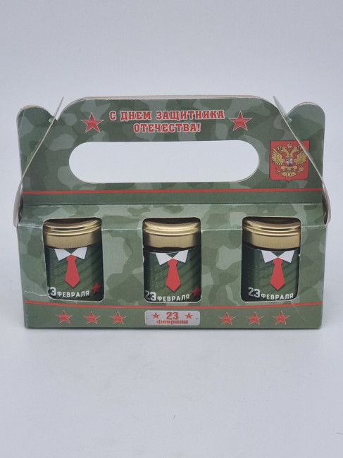 Набор Праздничный подарочный набор 3 меда с 23 февраля Набор Праздничный подарочный набор 3 меда с 23 февраля
