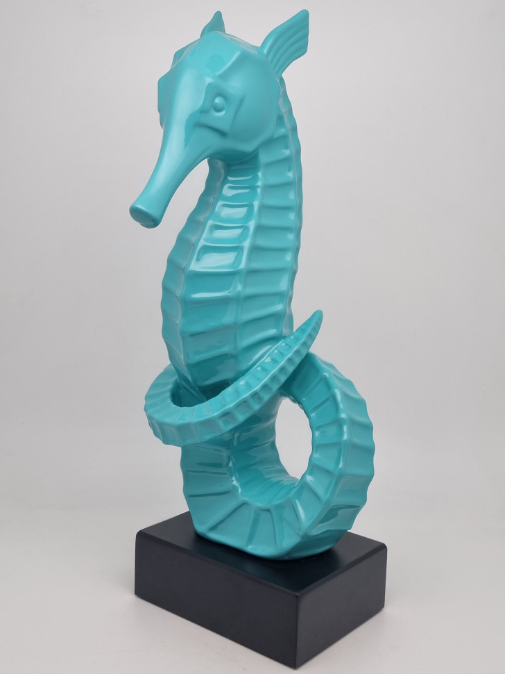 Сувенир керамика "Морской конек" бирюзовый