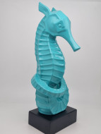 Сувенир керамика "Морской конек" бирюзовый