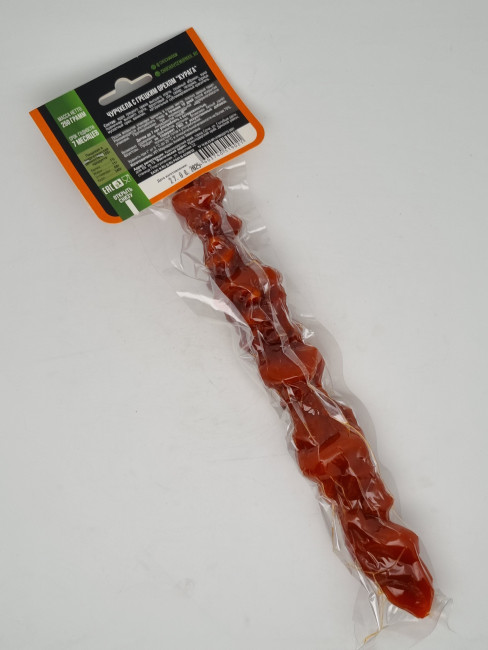 Чурчхела №1 КУРАГА+ГРЕЦКИЙ ОРЕХ абрикосовый сок 250гр