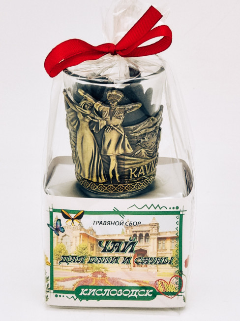 Краснополянский чай "для сауны и бани" 40гр Кисловодск с сувениром стопка Краснополянский чай "для сауны и бани" 40гр Кисловодск с сувениром стопка