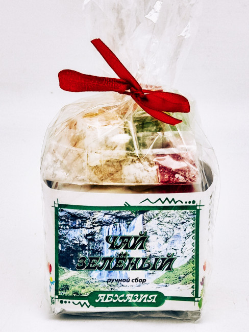 Чай зеленый ручной сбор 40гр +лукум 50гр Абхазия