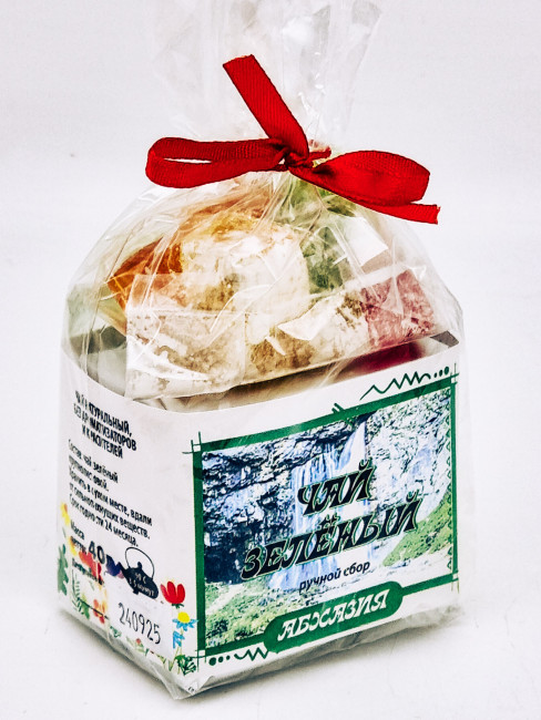 Чай зеленый ручной сбор 40гр +лукум 50гр Абхазия