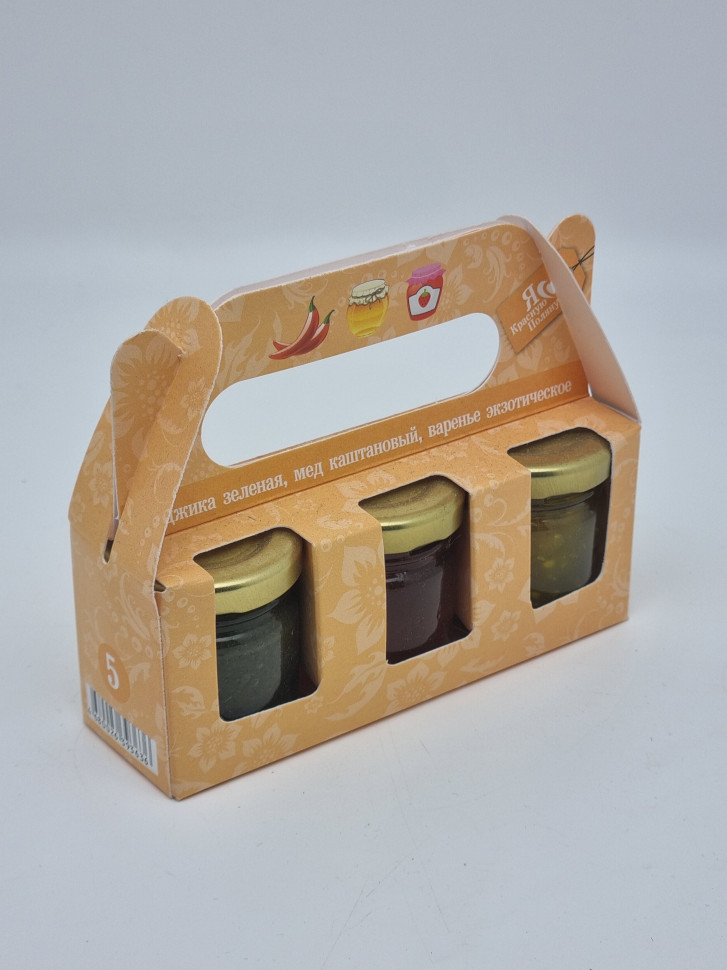 Сочинский деликатес №5 (мед, варенье, зеленая аджика) мини