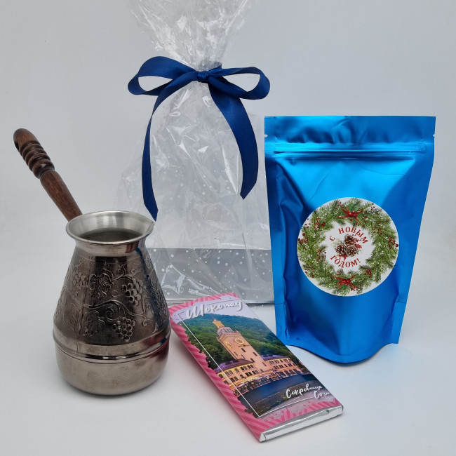 Набор кофе, турка, шоколад с Новым Годом