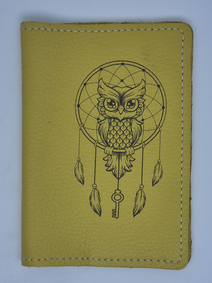 Обложка на паспорт натуральная кожа №21