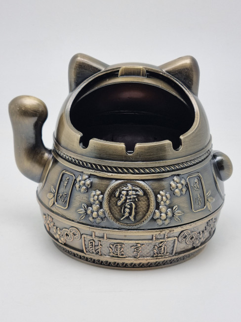 Пепельница с крышкой метал Манекинеко Пепельница с крышкой метал Манекинеко