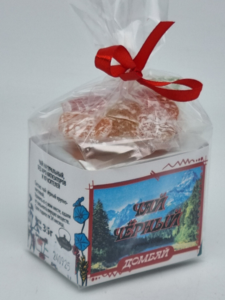 Чай черный ручной сбор 35гр +лукум 50гр Домбай