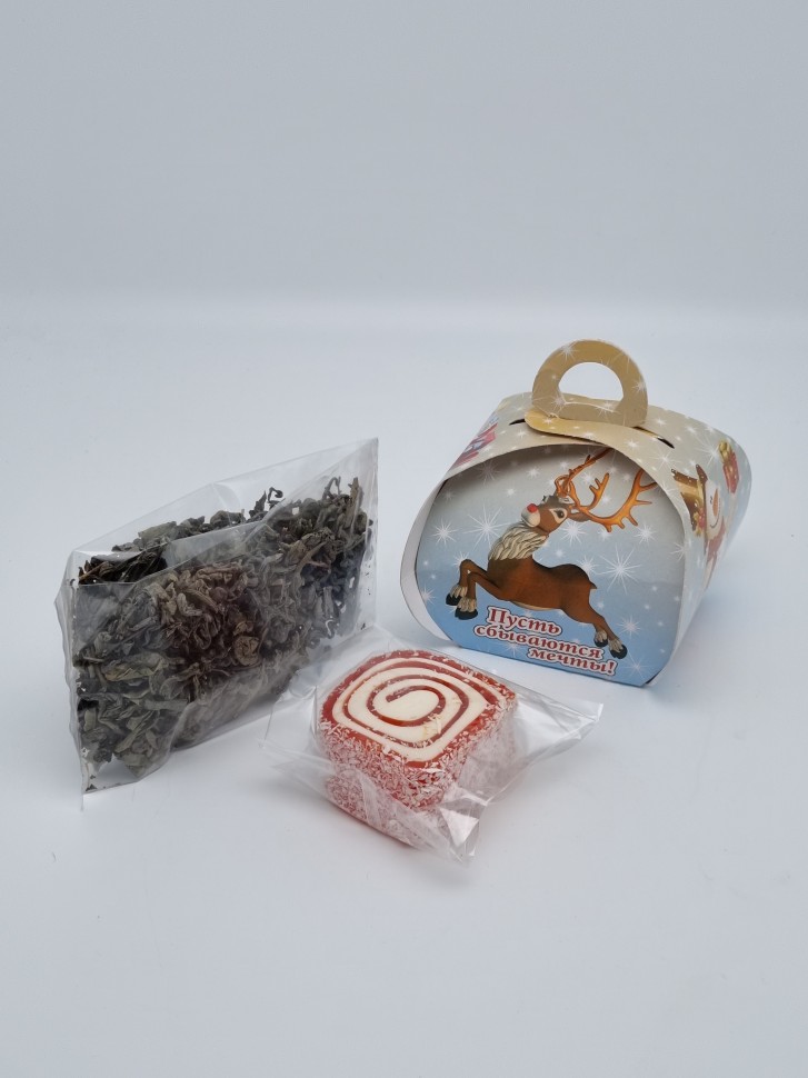 Набор 54 ассорти сладкий ролл и зеленый чай с Новым годом