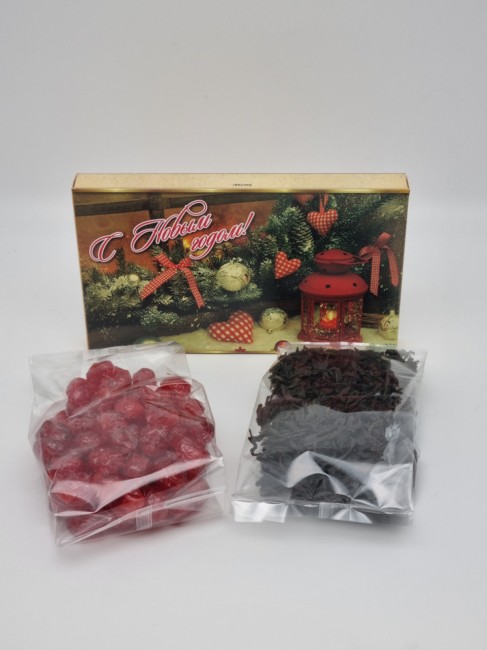 Набор Праздничный чёрный чай и вишня с новым годом