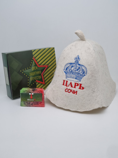 Набор для бани "Царь" с 23 февраля Набор для бани "Царь" с 23 февраля