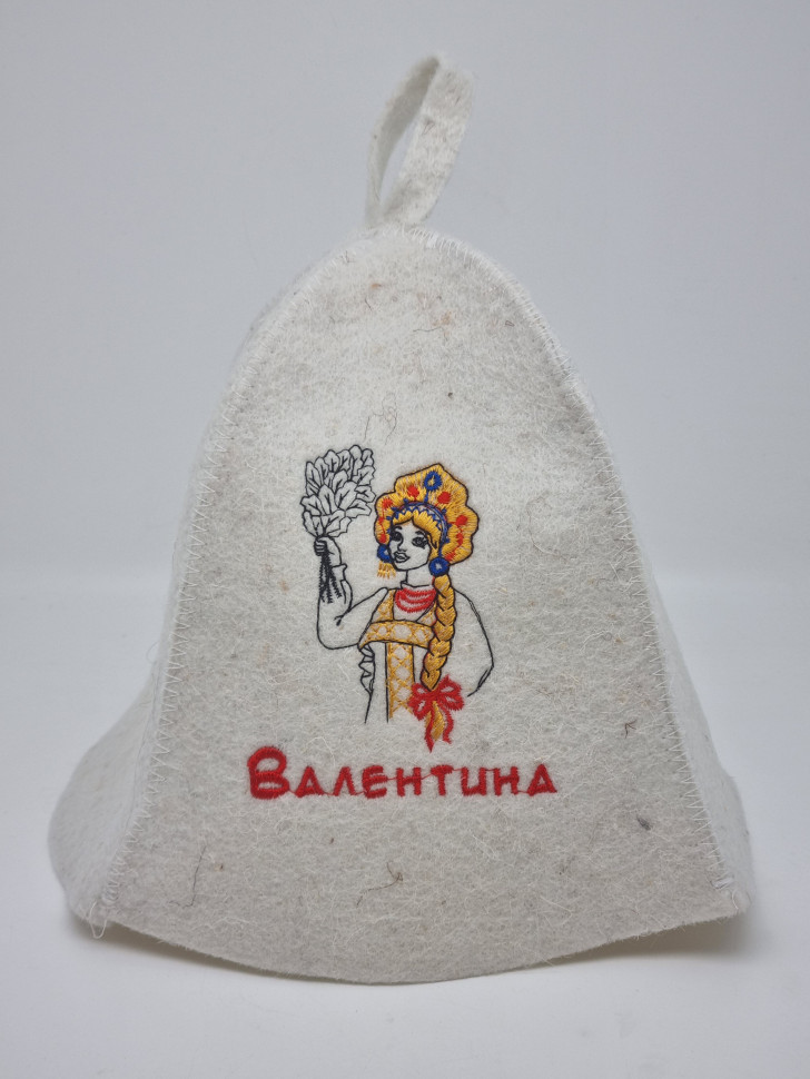Шапка для бани именная "Валентина"