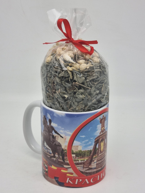 Кружка 250мл зеленый чай с жасмином 105гр "Краснодар 3"