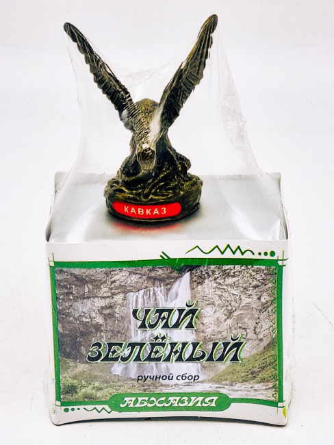 Чай зеленый ручной сбор 40гр Абхазия с сувениром орел средний