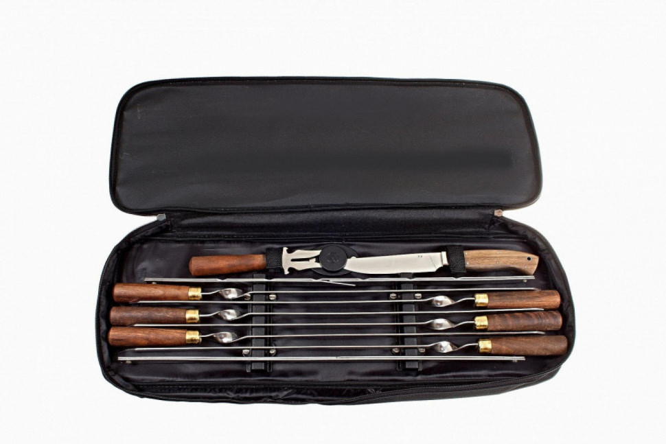 Набор №3 в сумке шампура, мангал, нож и вилка