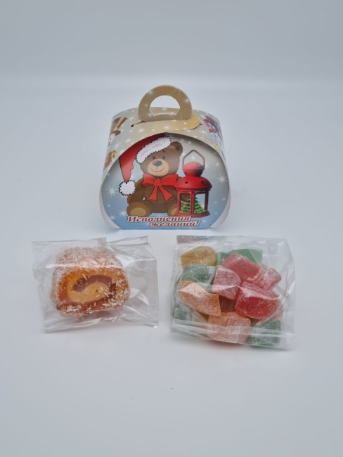 Набор 53 ассорти сладкий ролл и лукум с Новым годом