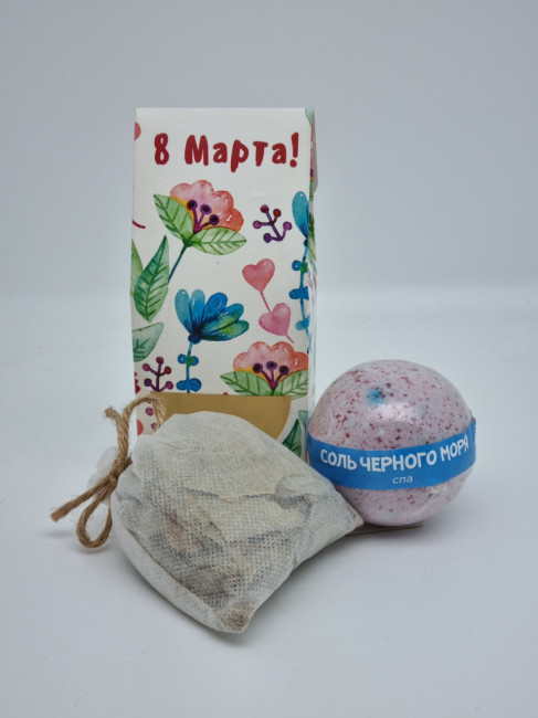 Набор 246 для бани соль для ванны СПА и запарка эвкалипт с 8 марта
