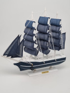 Сувенирная модель корабля "Калева" бело-синий Сувенирная модель корабля "Калева" бело-синий