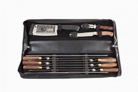 Набор №4 в сумке шампура, мангал, нож, вилка и топор