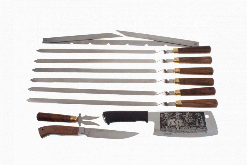 Набор №4 в сумке шампура, мангал, нож, вилка и топор