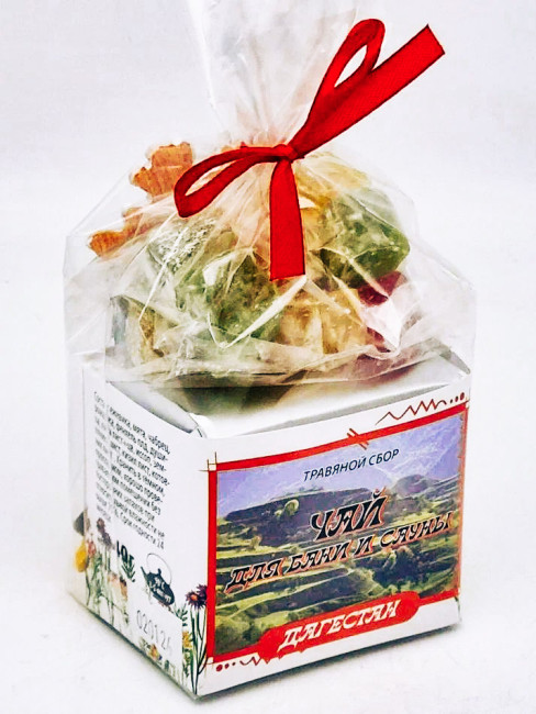 Краснополянский чай "для бани и сауны" 40гр +лукум 50гр Дагестан с магнитом