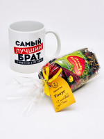 Подарочный набор брату краснополянский чай Тонус ручной сбор 100гр в кружке 300мл