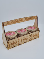 Набор 257 Праздничный варенье, мед липовый, мед с орехами дедушке